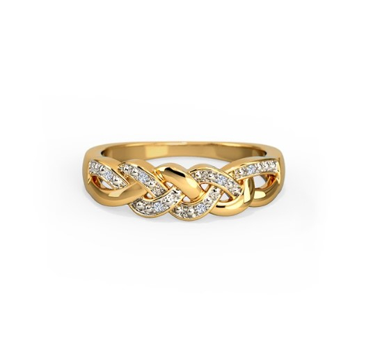 White Feathers Nina Diamond Band Ring for women