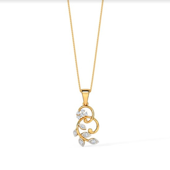 White Feathers Olivia Elegant Diamond Pendant for women