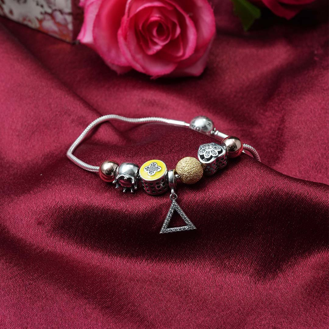 White Feathers Silver Pandora Bracelet for Women