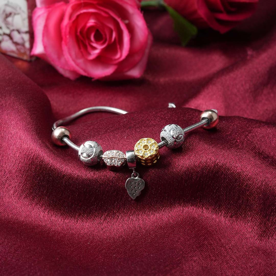 White Feathers Silver Pandora Bracelet for Women