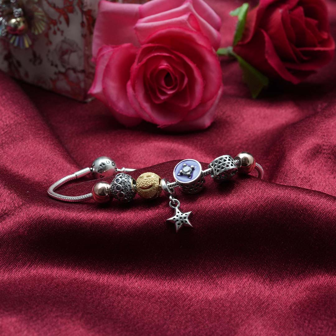 White Feathers Silver Pandora Bracelet for Women