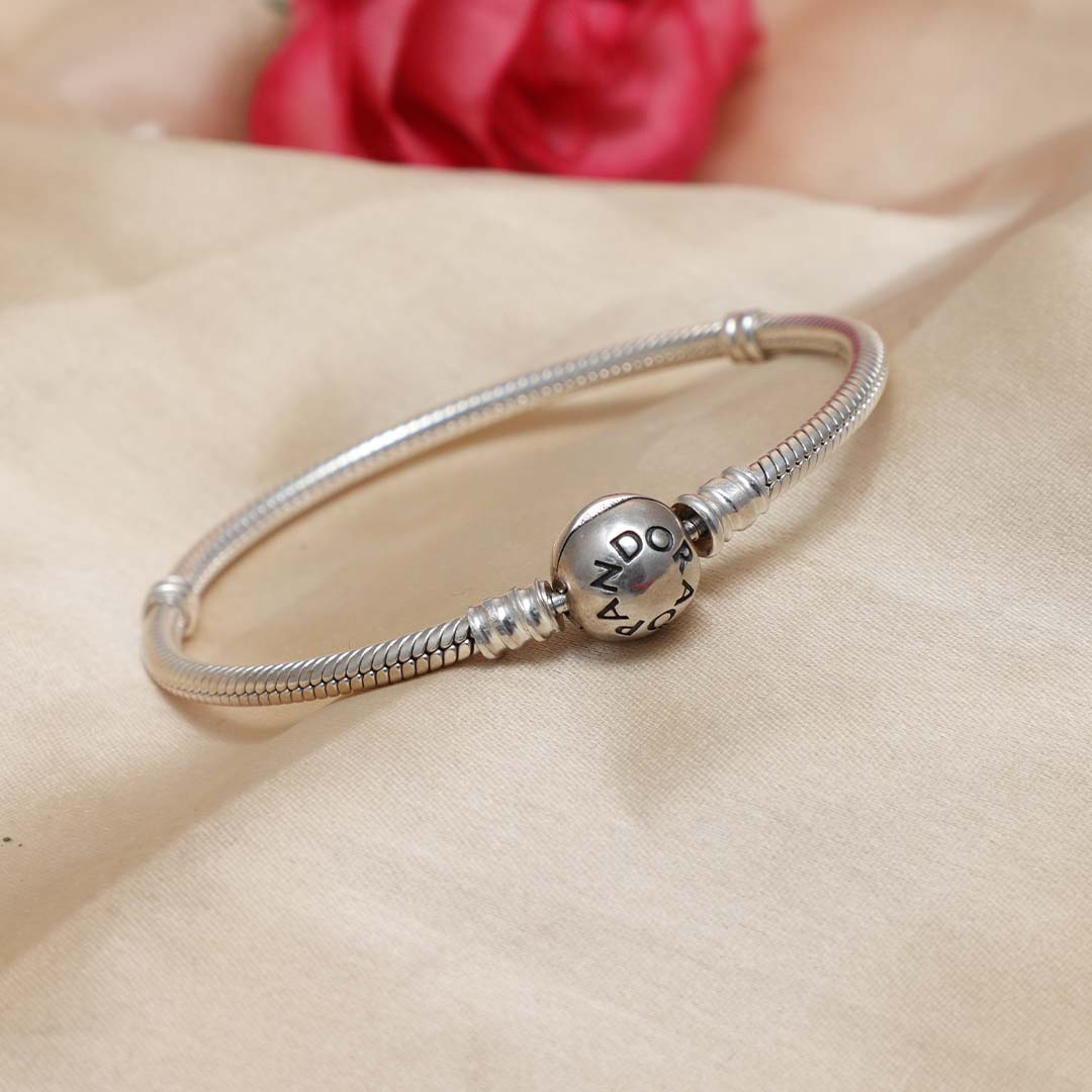 White Feathers Silver Pandora Bracelet for Women