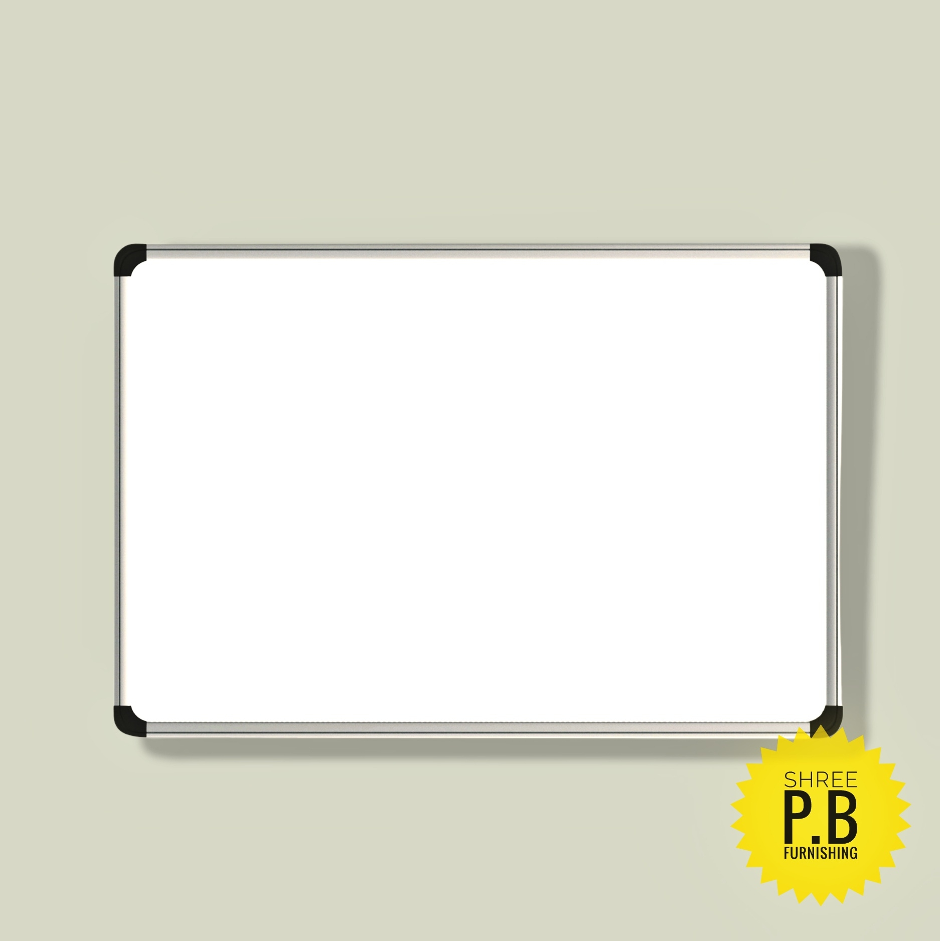 MDF Whiteboard 4*6'ft With Aluminum Border Frame