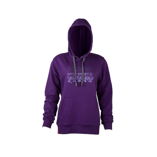 Wildcraft Women's Hoodie Sweatshirt-Purple-S