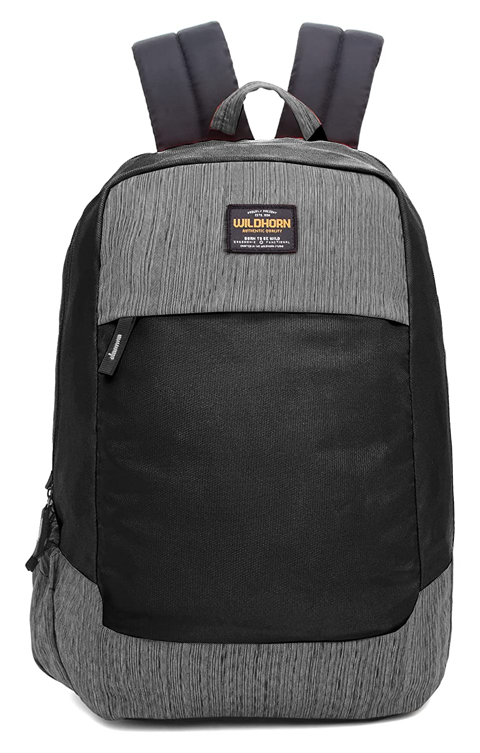 WILDHORN Nepal 26L Water Resistant Office Laptop Backpack for Unisex For Travel / Business / College Fits 15.6 Inch Laptop (BP 017 Black)