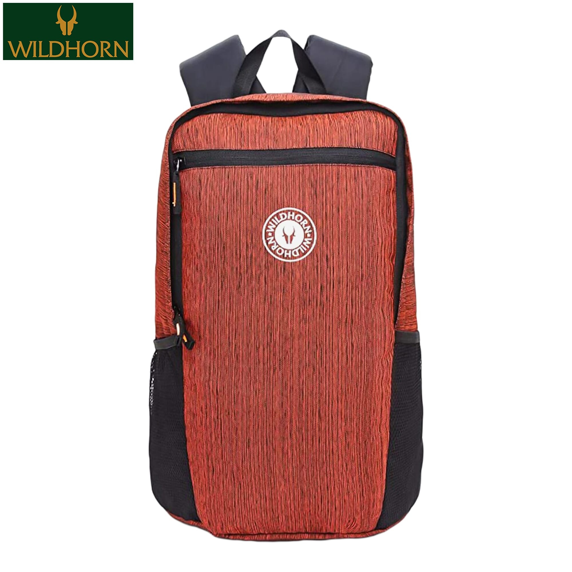 WILDHORN Nepal 19L Water Resistant Backpack for Unisex for School (BP015 Orange & Black)