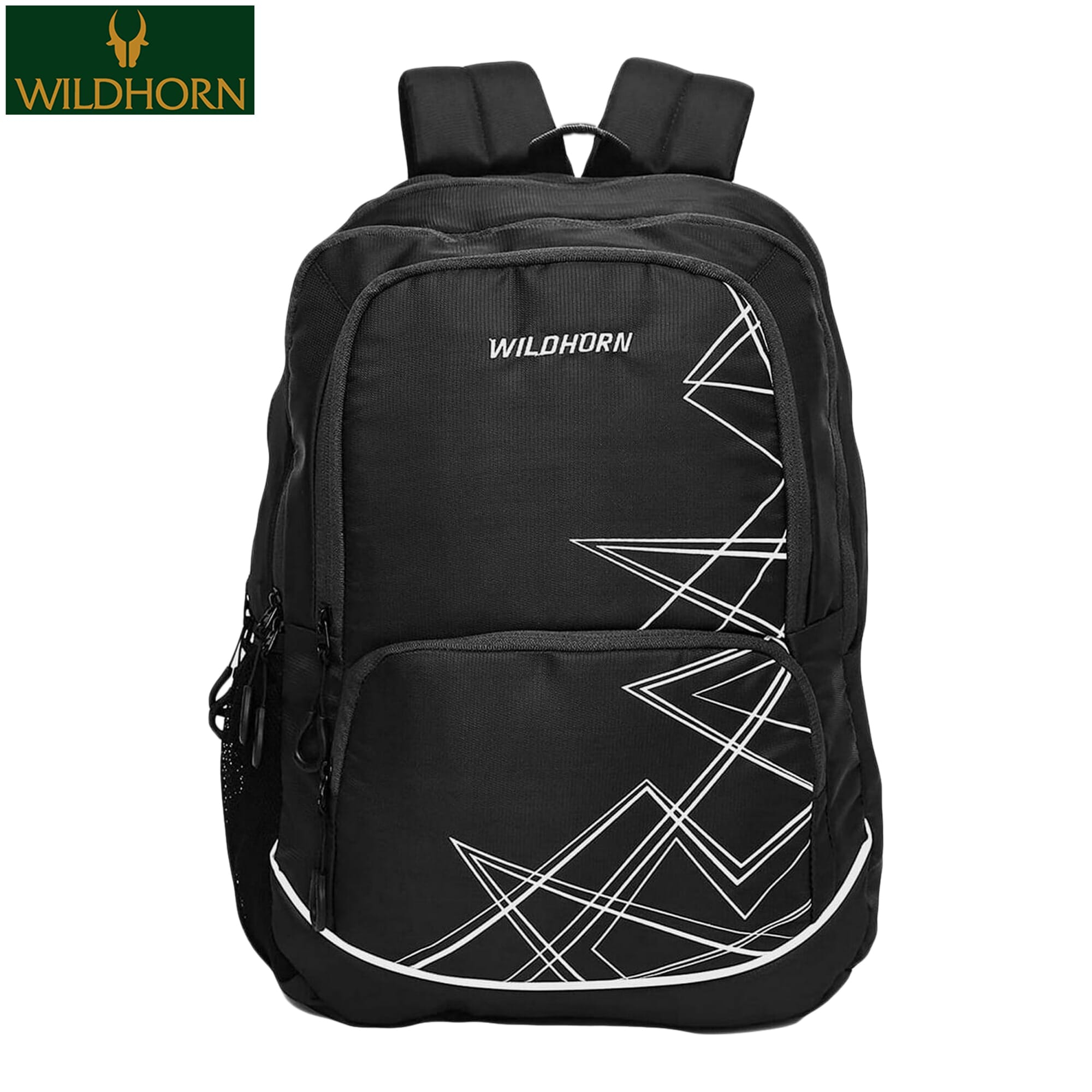 Wildhorn Nepal Laptop Backpack For Men, Extra Large 34l Travel Backpack With Multi Zip Compartment, Business College Bookbag Fit 17 Inch Laptop (Bp 003 Black)
