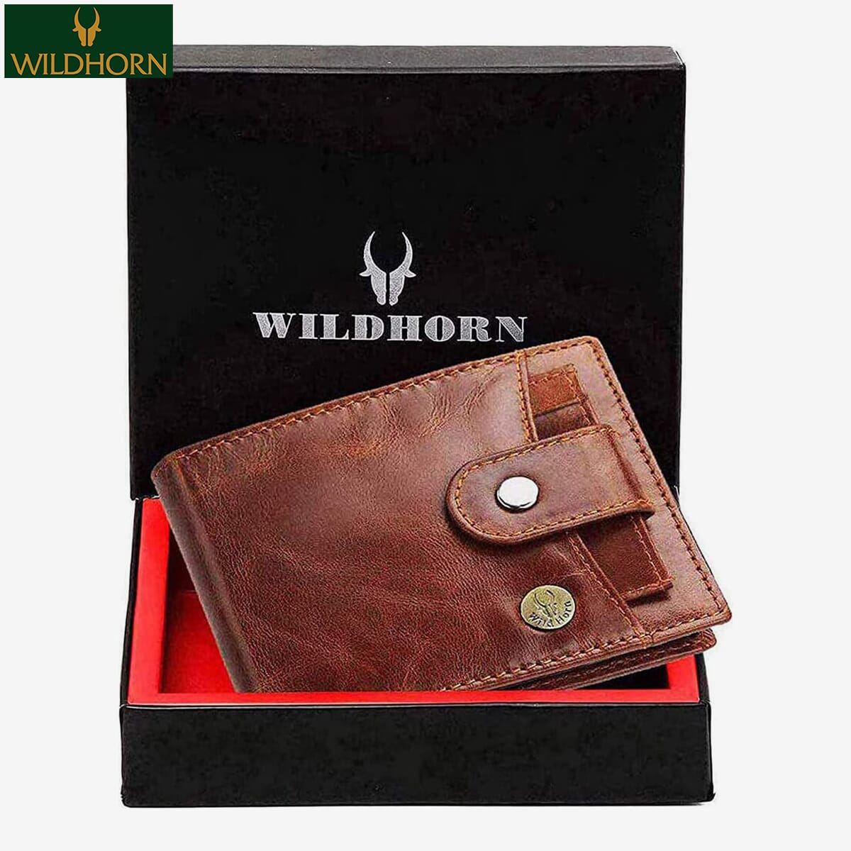 WILDHORN Nepal RFID Protected Genuine Leather Wallet with cardholder for Men ( WH 937 TAN Crunch )