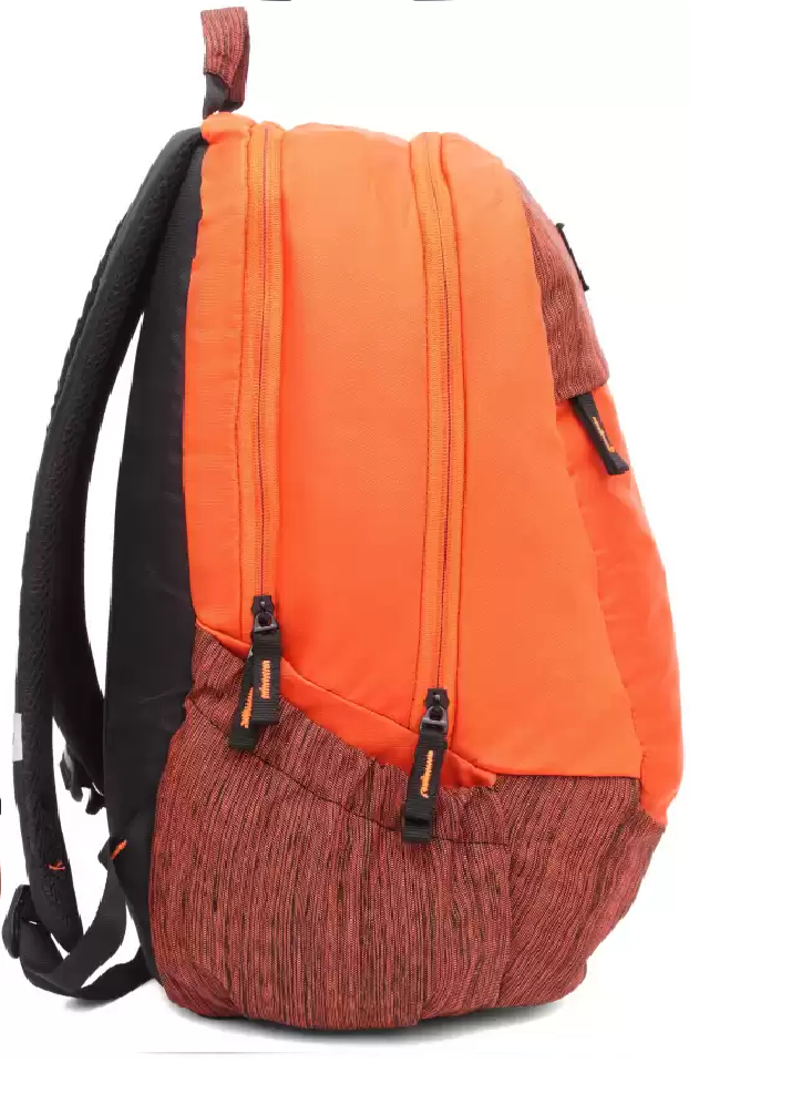 WILDHORN Nepal Unisex Laptop Backpack, Extra Large 27 L Travel Backpack for upto 17 in laptop with Multi Zip Compartment, Business College Bookbags (BP 017 orange)
