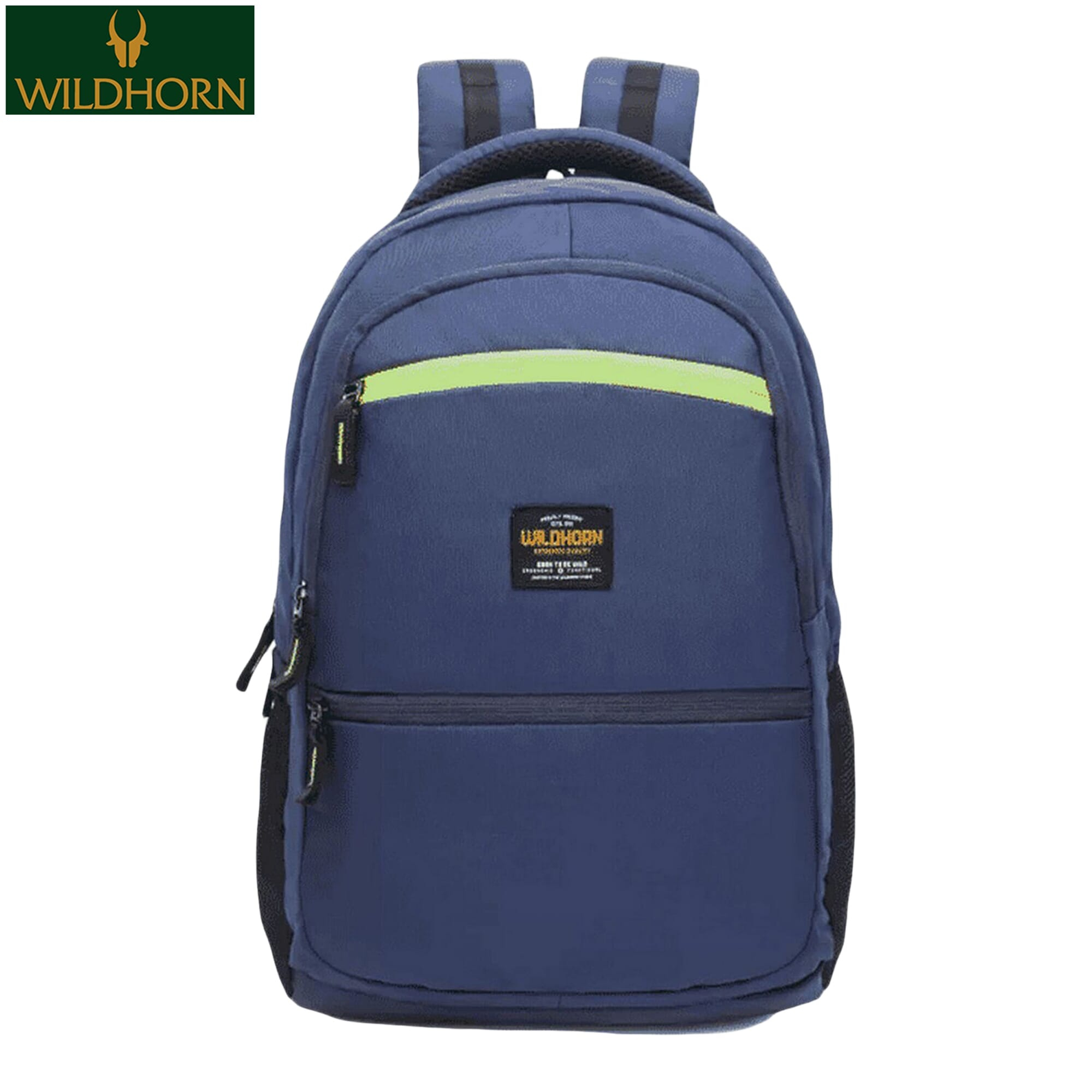 WILDHORN Nepal Unisex Laptop Backpack, Extra Large 30 L Travel Backpack for upto 17 in laptop with Multi Zip Compartment, Business College Bookbags (BP 022 Navy Blue)