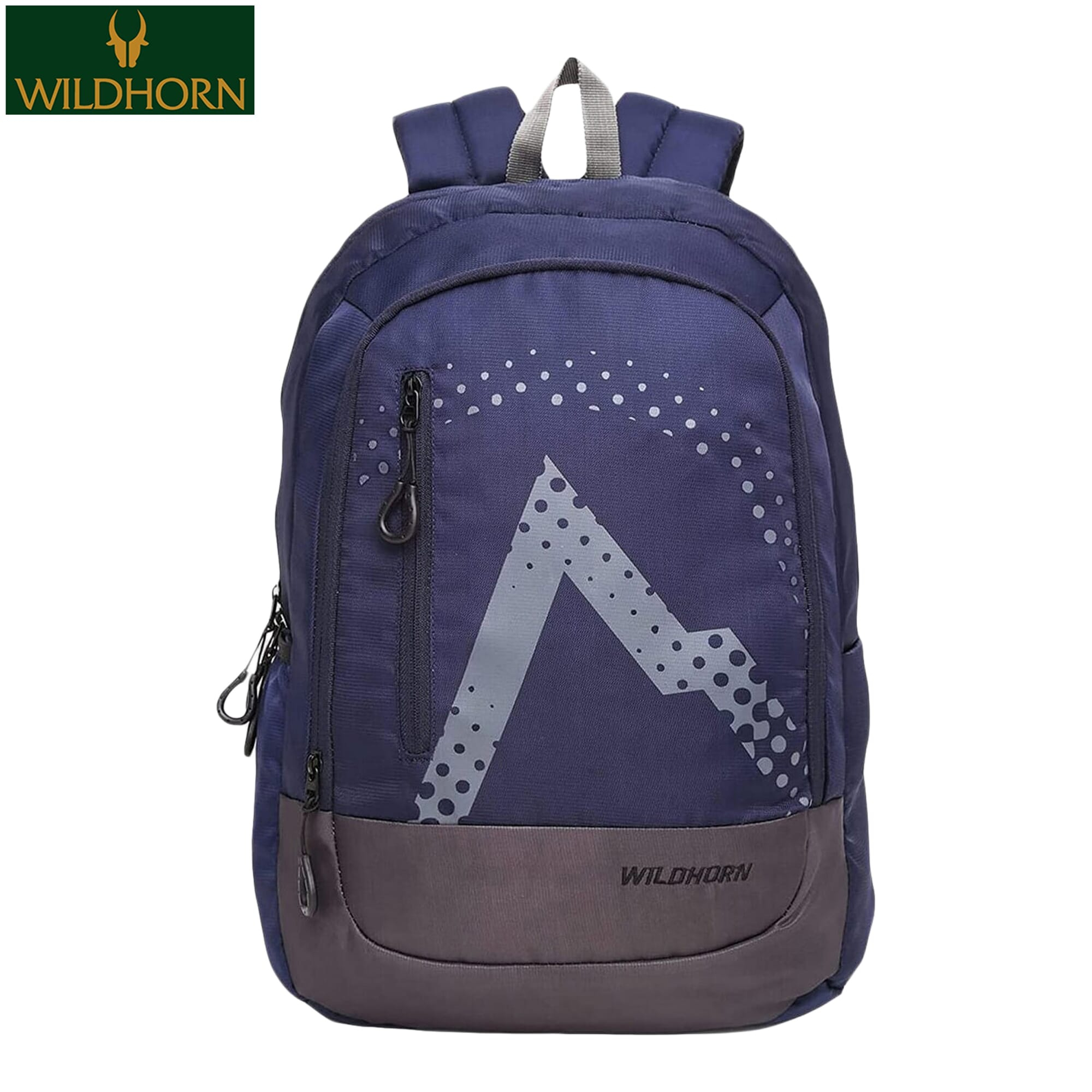 WILDHORN Nepal Unisex Laptop Backpack, Extra Large 34 L Travel Backpack for upto 17 in laptop with Multi Zip Compartment, Business College Bookbags (BP 002 Blue)