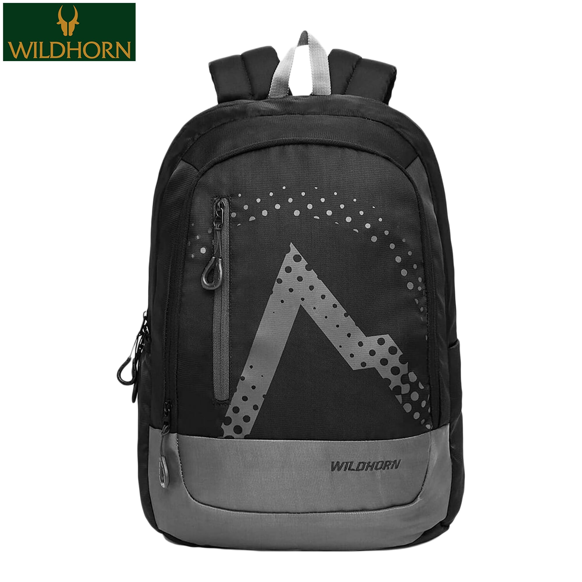WILDHORN Nepal Unisex Laptop Backpack, Extra Large 34 L Travel Backpack for upto 17 in laptop with Multi Zip Compartment, Business College Bookbags (BP 002 Black)