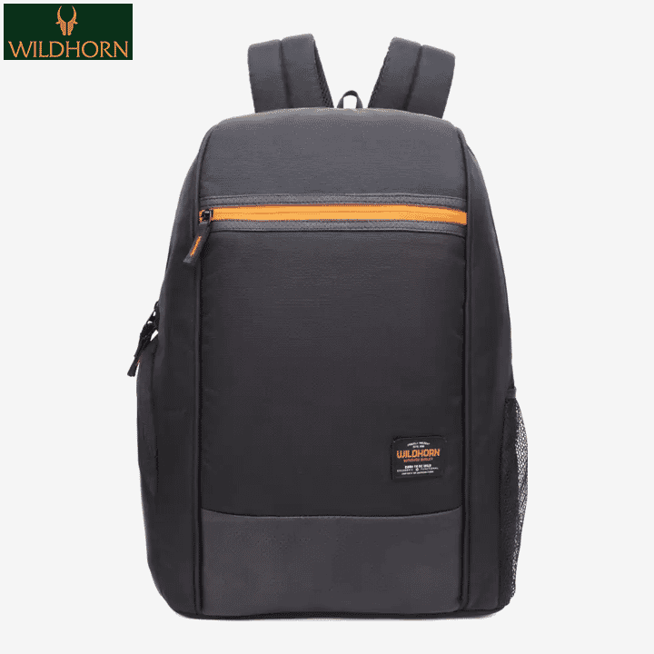 WILDHORN Nepal Unisex Laptop Backpack, Extra Large 32 L Travel Backpack for upto 17 in laptop with Multi Zip Compartment, Business College Bookbags (BP 035 Black)