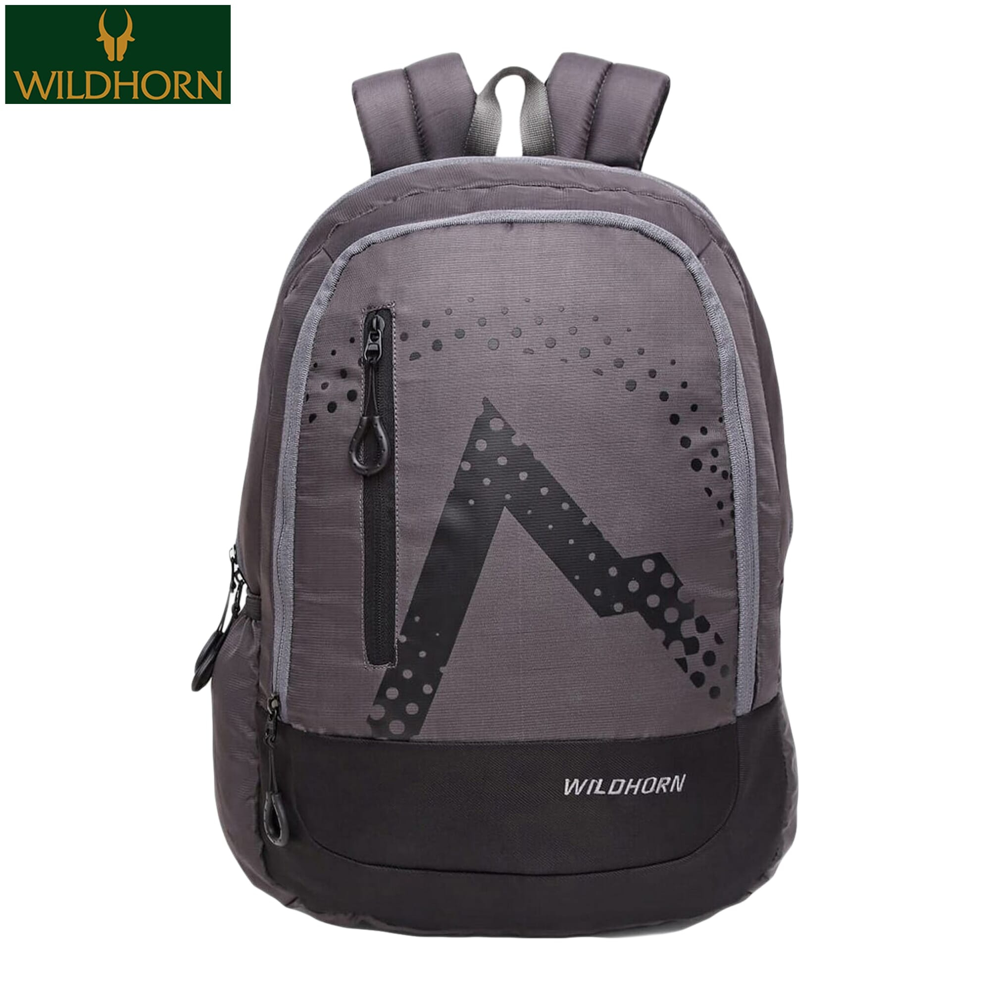 WILDHORN Nepal Unisex Laptop Backpack, Extra Large 34 L Travel Backpack for upto 17 in laptop with Multi Zip Compartment, Business College Bookbags (BP 002 Grey)