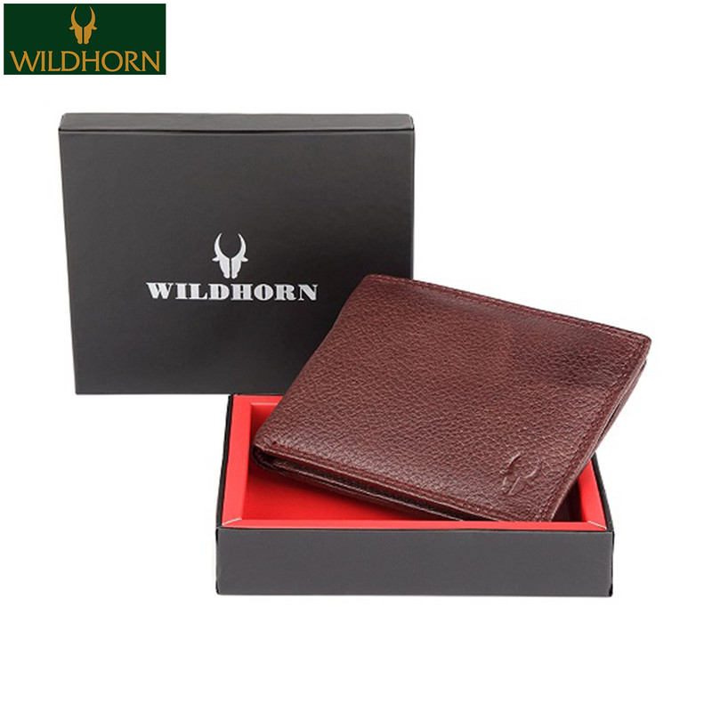 Wildhorn Nepal Rfid Protected Reddish Brown Genuine Leather Wallet (Wh 2016 Bb)
