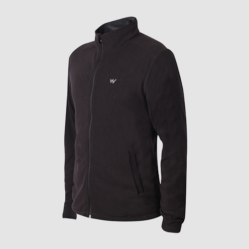 Wildcraft Men's Winter Fleece Jacket-Black-M