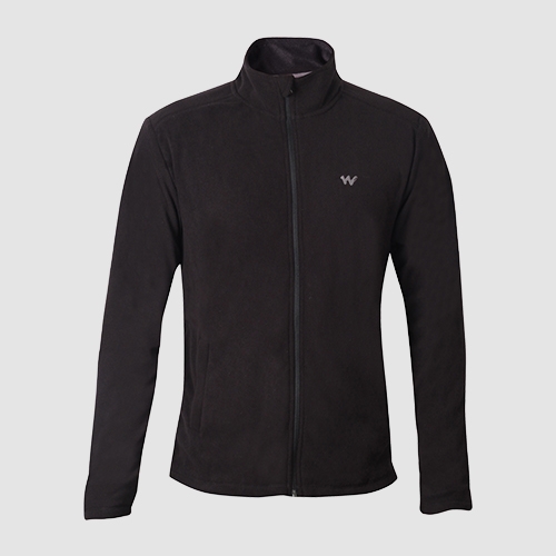 Wildcraft Men's Winter Fleece Jacket-Black-XXL