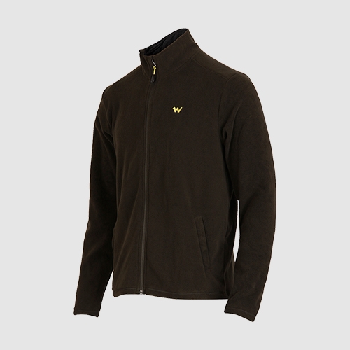 Wildcraft Men's Winter Fleece Jacket-Green-XL
