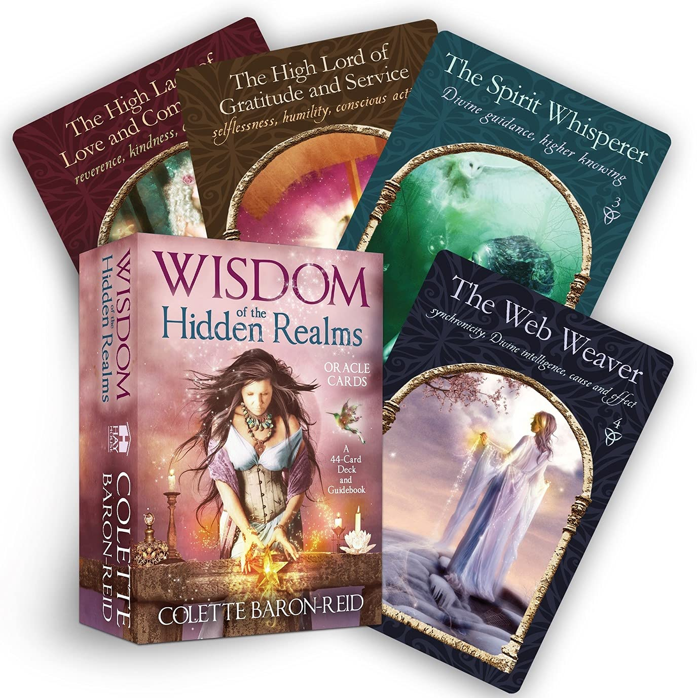 Wisdom of the Hidden Realms Oracle Cards: A 44-Card Deck and Guidebook by Colette Baron-Reid, Jena DellaGrottaglia (Illustrator)