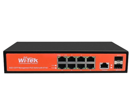 Wi-Tek WI-PMS310GF - Gigabit L2 Managed PoE Switch