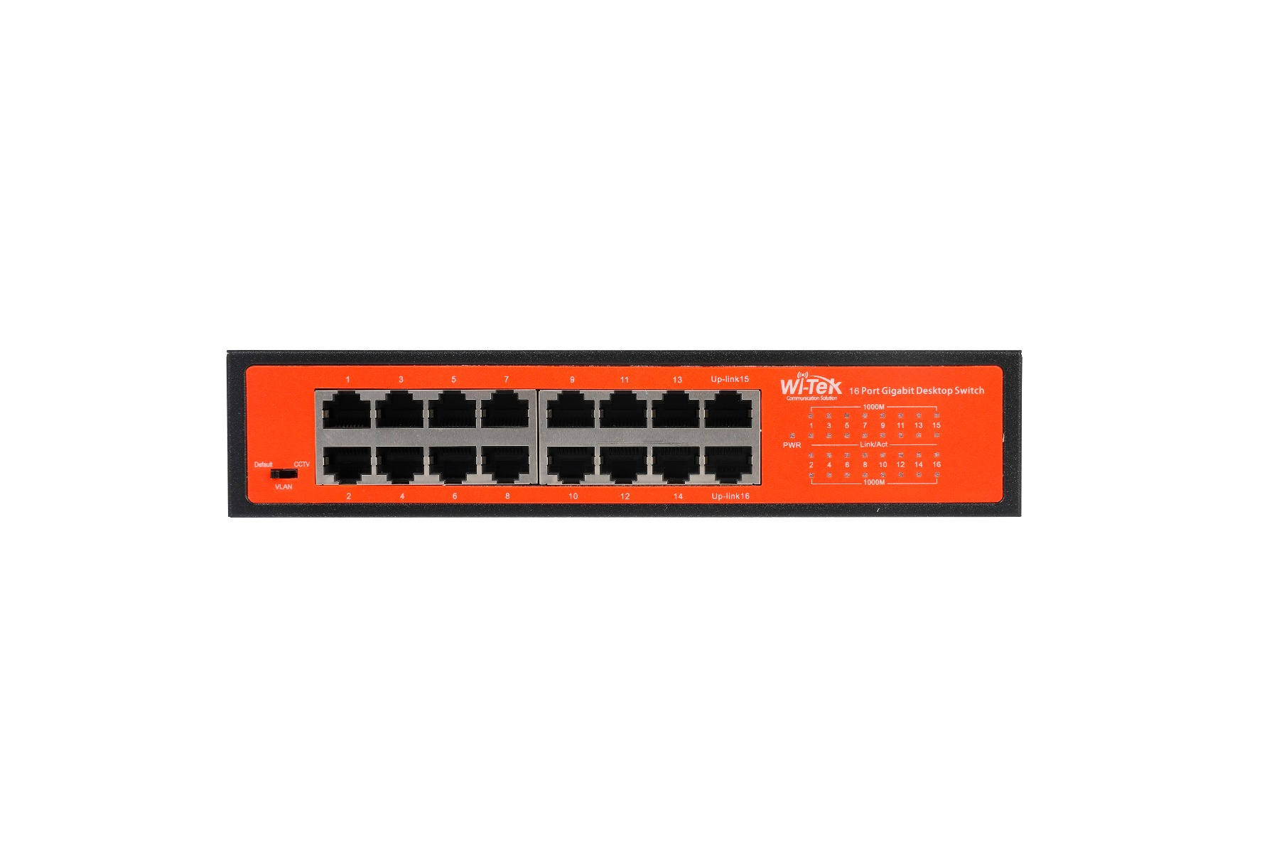 Wi-Tek WI-SG116D - 16 Port GB Desktop Network Switch - Rack mountable