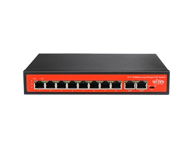 Wi-Tek WI-PS210 V2, 250 Meters Hi-PoE CCTV PoE Switch