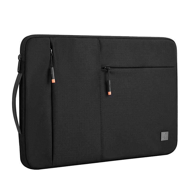 WiWU Alpha Slim Sleeve | Durable Zipper | Waterproof Nylon Material | Scratch Resistant | |-Black