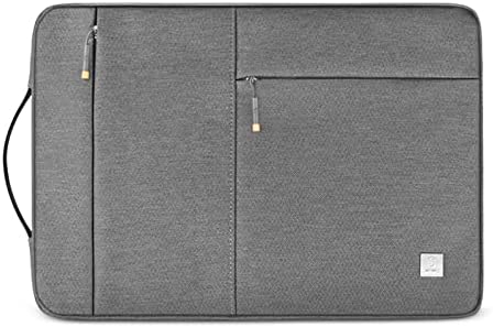 WiWU Alpha Slim Sleeve | Durable Zipper | Waterproof Nylon Material | Scratch Resistant | |-Grey