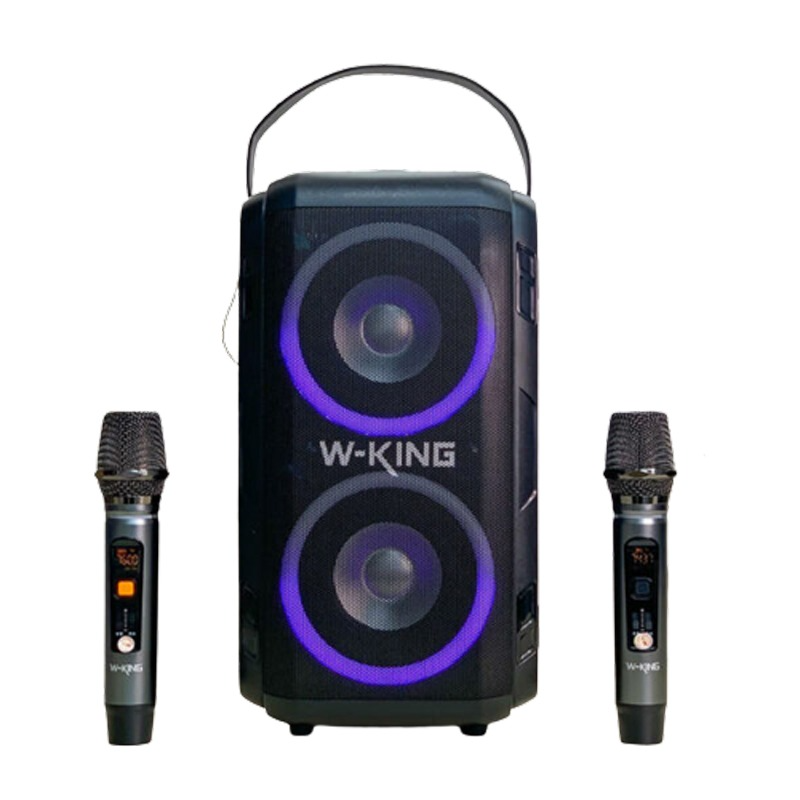W-King T9Ii Bluetooth Karaoke Speaker – with 2 Wireless Microphones