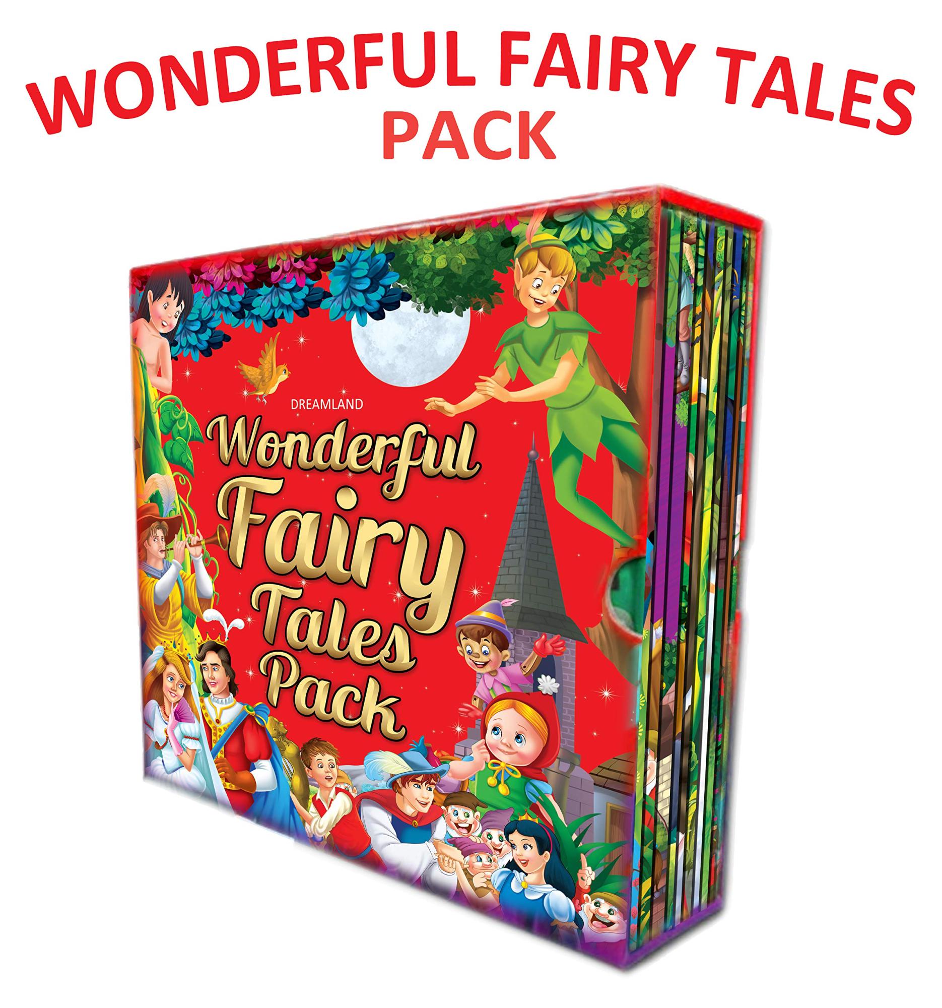 Wonderful Fairy Tales Books Pack - 10 Books Set |Story Books for Kids Age 3+ by Dreamland Publications