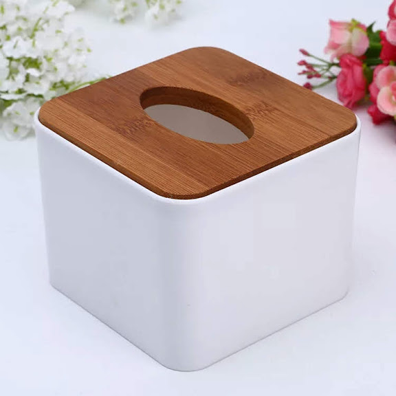 Laughing Buddha - Wooden Cover Tissue/Napkin Box