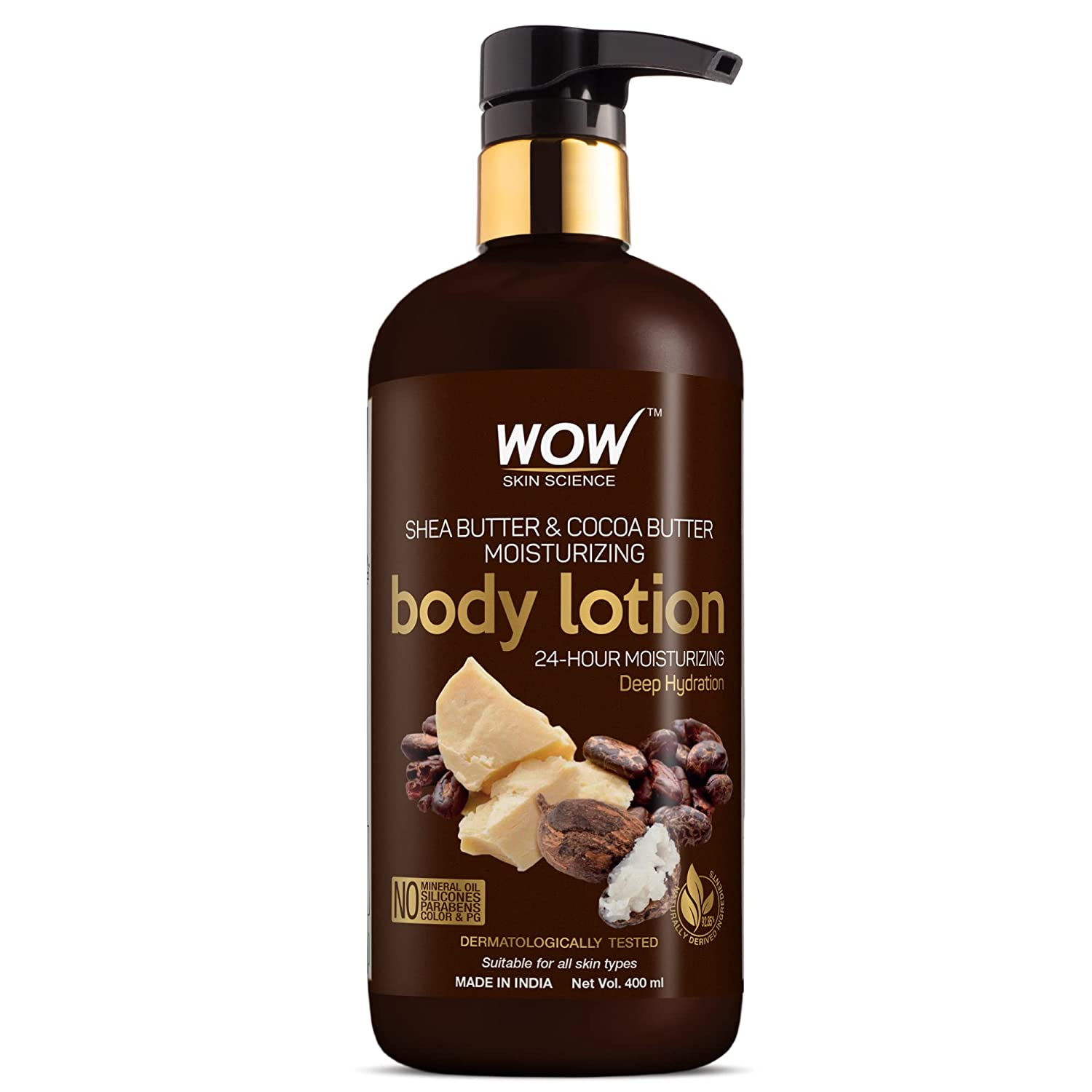 WOW Skin Science Shea Butter & Cocoa Butter Body Lotion (400ml)