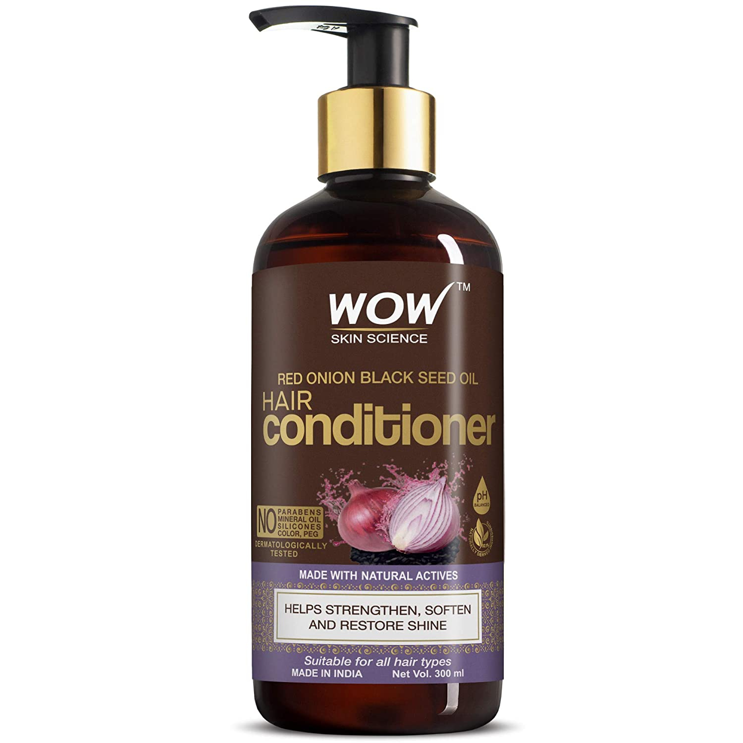 WOW Skin Science Red Onion Black Seed Oil Hair Conditioner (300ml)