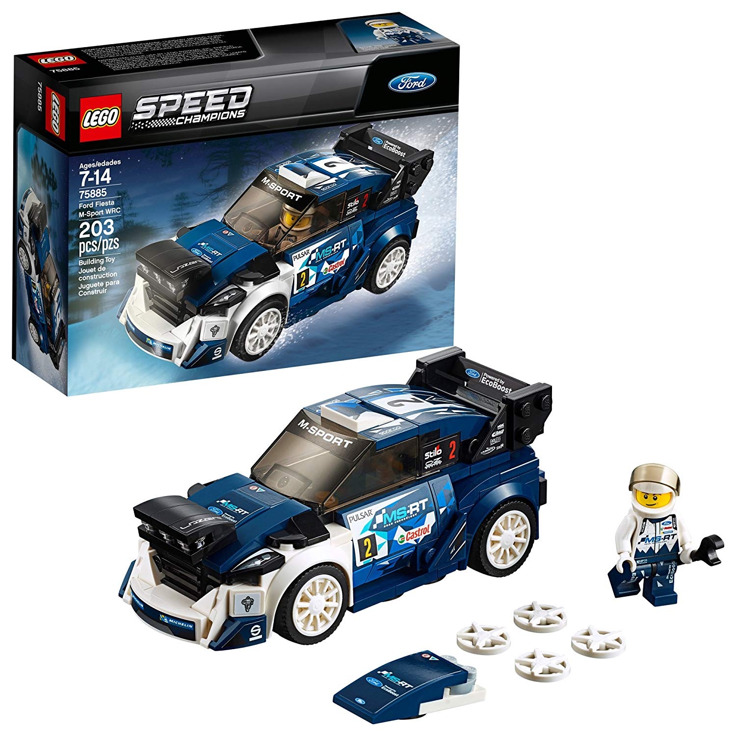 LEGO Speed Champions Ford Fiesta M-Sport WRC Building Kit (203 Piece)LEGO- 75885 