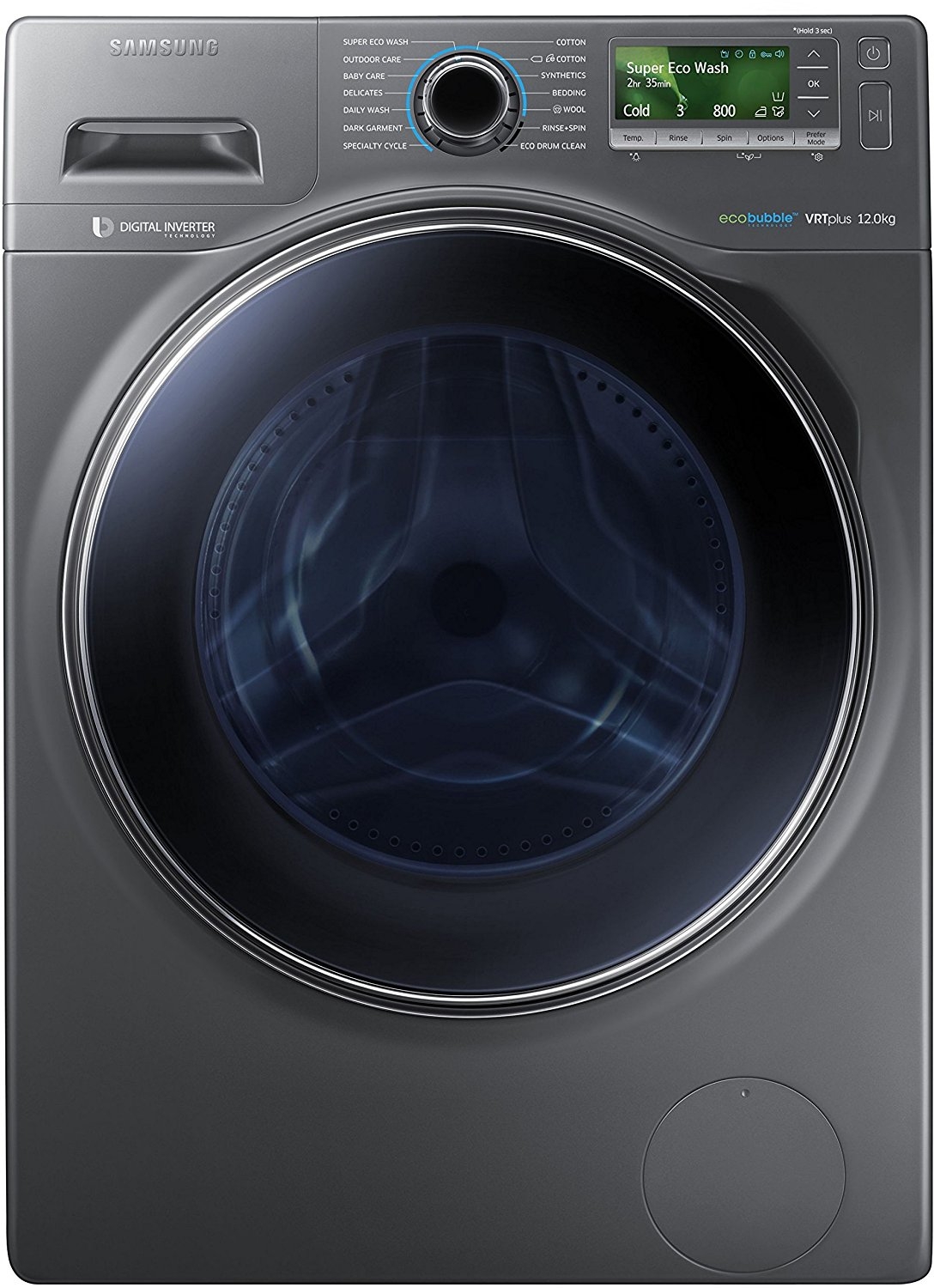 Samsung Front Loading Fully Automatic with Big Crystal Blue Door WW12H8420EX - 12Kg