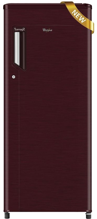 Whirlpool 205 ICEMAGIC PRM 5S Direct Cool Single Door 4 Star Refrigerator 190L (Wine Titanium) 