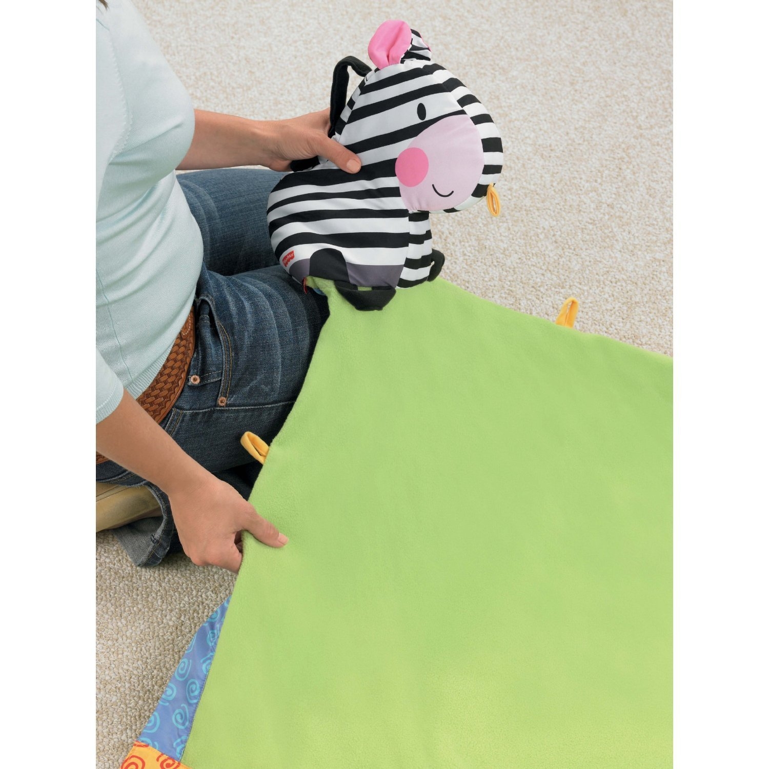 Fisher Price Take Along Play Zebra Blanket X2920