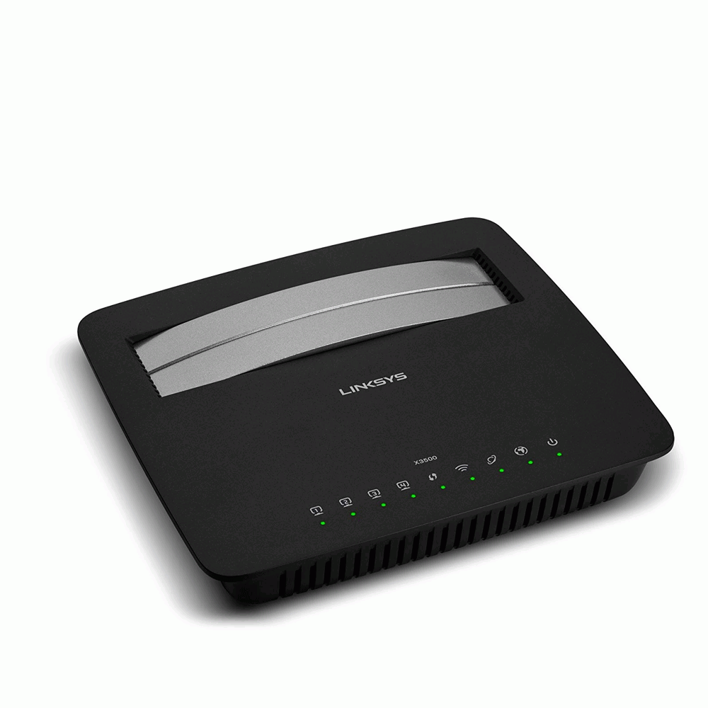 Linksys X3500-AP Modem Router DSL N750- Black
