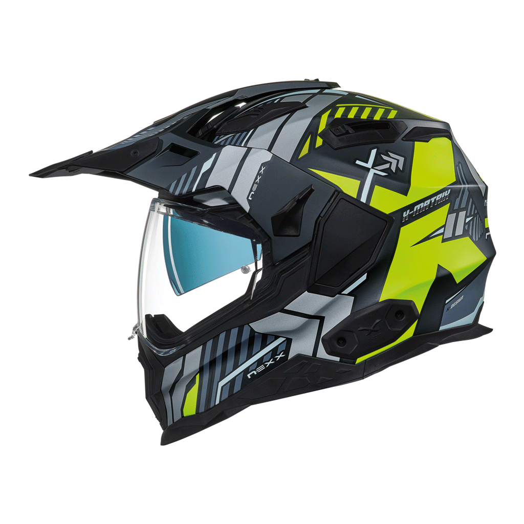 Nexx X.WED2 Wild Country Black/Neon Yellow MT Dual Sport Motorcycle Helmet