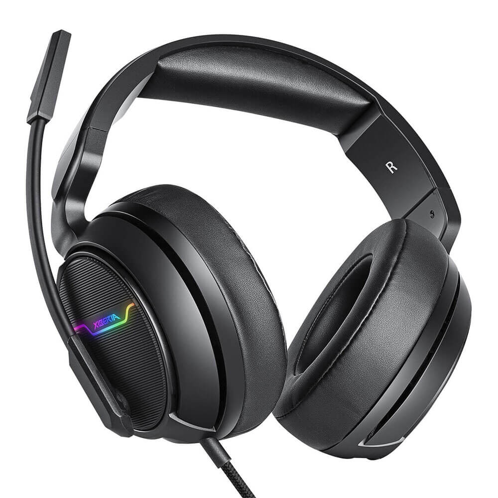 Xiberia V20 Rgb Light 1.95m Wired Gaming Headphone With Noice Cancelling Mic-black