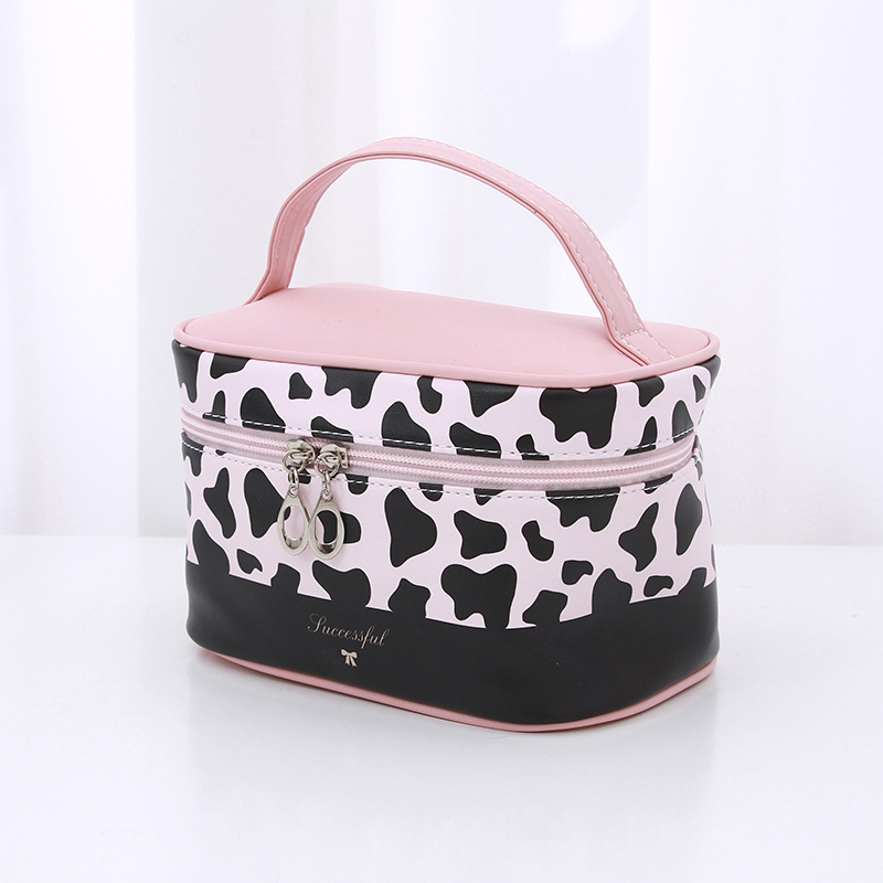Ximi Printed Pink Rectangular Makeup Bag