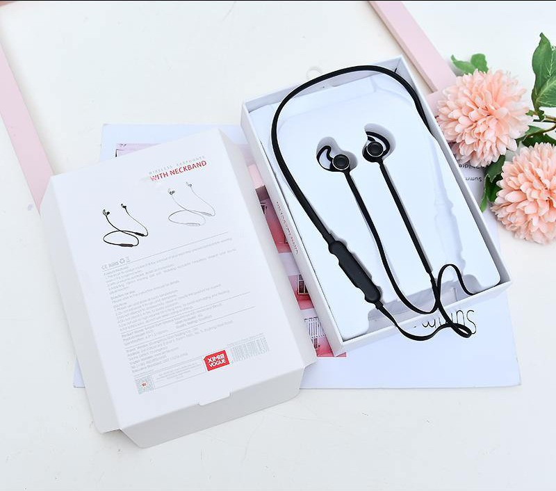 Ximi Simple Style Bluetooth Earphones with Neckband (Black)