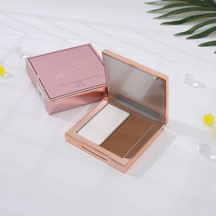 Ximi Vogue Life 2-Color Contouring and Highlighting Powder Palette 2#Dark Brown