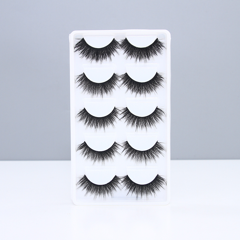 Ximi Vogue Life 5D Natural Thick False Eyelashes (Black and Red) (5 Pairs)