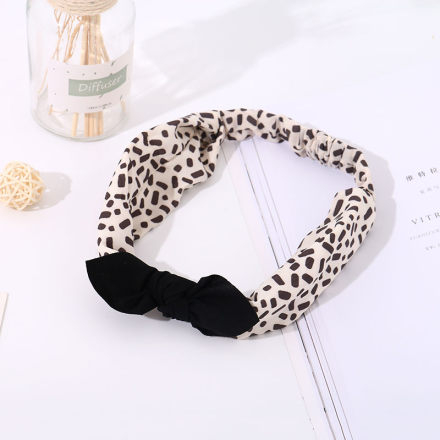 Ximi Vogue Life Black & White Dot Pattern Bowknot Headband