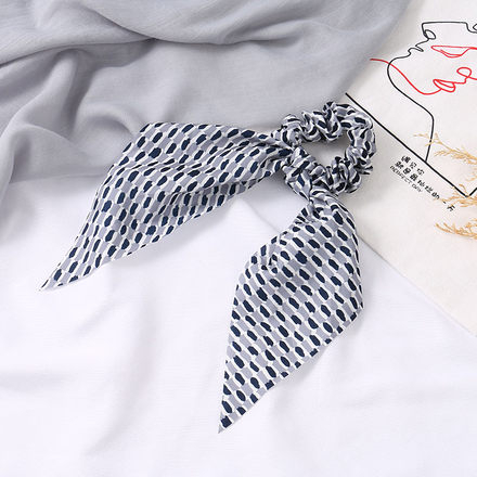 Ximi Vogue Life Blue Geometry Pattern Cloth Hair Tie