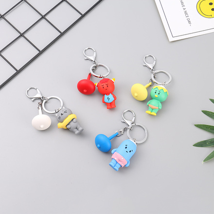 Ximi Vogue Life Cartoon Spinning Top Bag Charm Keychain Pendant