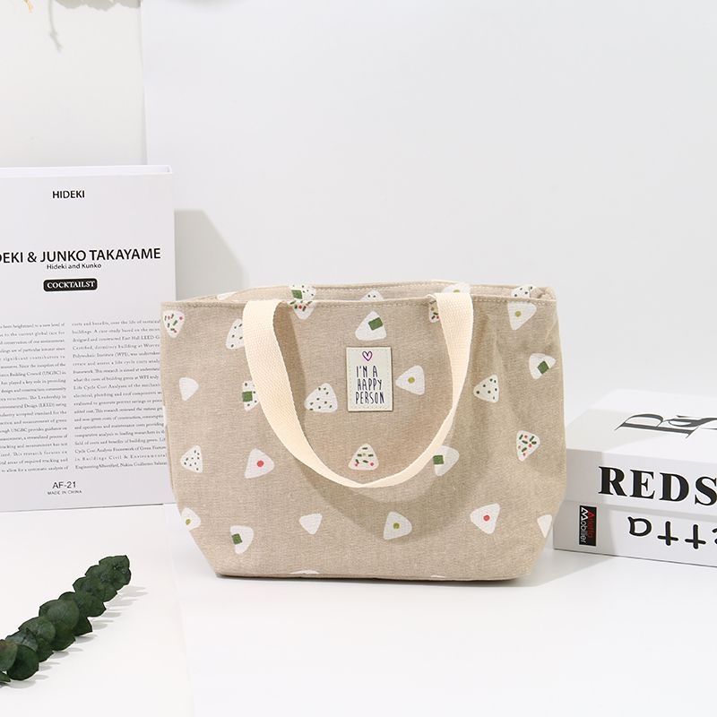 Ximi Vogue Life Cartoon Sushi Pattern Lunch Bag (Apricot)