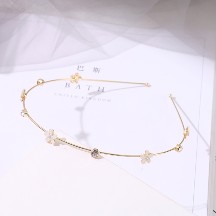 Ximi Vogue Life Coloured Glaze 5-Petal Flower Thin Hairband