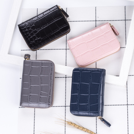 Ximi Vogue Life Crocodile Print Card Purse with Zipper